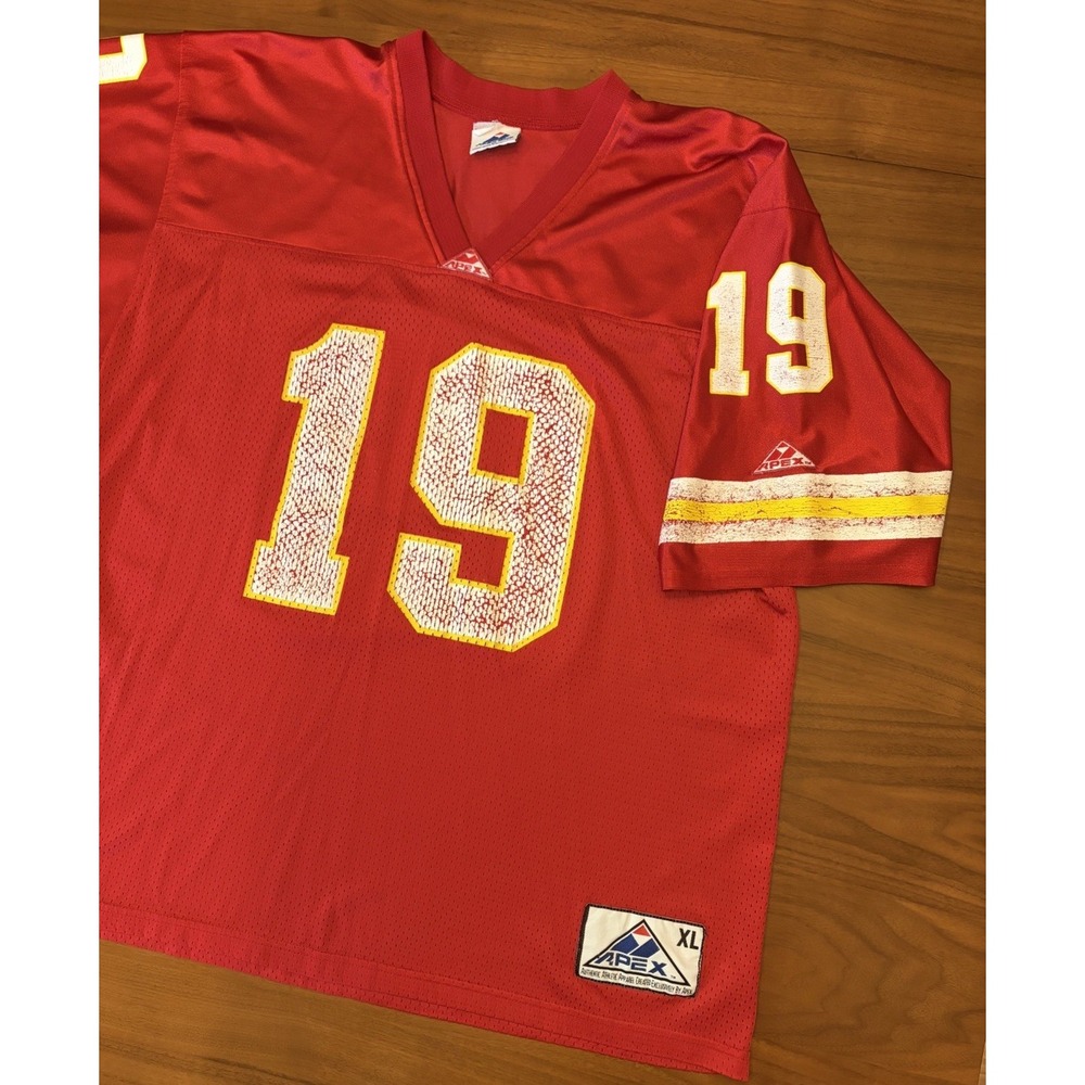 Vintage 90s Joe Montana #19 Kansas City Chiefs Jersey Apex One Men XL Nylon Mesh